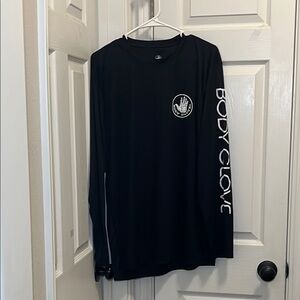 Body Glove Black Long Sleeve Tee with Logo and Sleeve Text